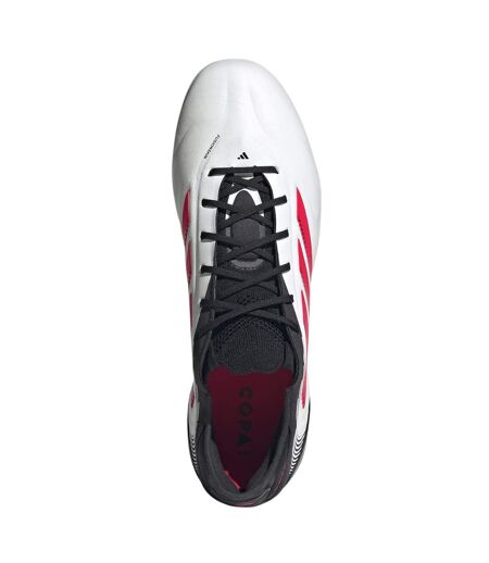 Unisex Adult Copa Pure.3 Leather Soft Ground Football Boots White Red Adidas