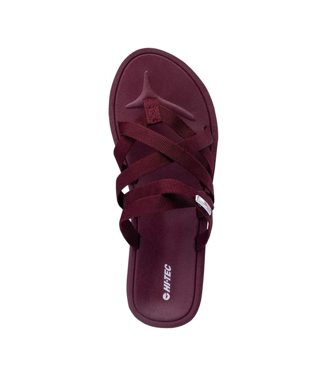 Tongs Pima Femme Crème Bordeaux Hi-Tec-4
