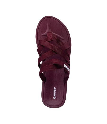 Tongs Pima Femme Crème Bordeaux Hi-Tec