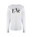 Womens/ladies Love Logo Long-sleeved Sweatshirt White Love Moschino-1