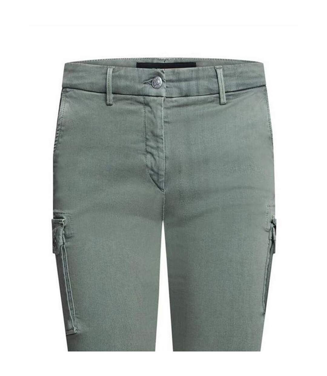 Womens/ladies Cotton Blend Slim Jeans Green Replay-3