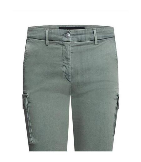 Womens/ladies Cotton Blend Slim Jeans Green Replay