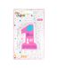 Bougie Mon Premier Anniversaire 9cm Rose-2