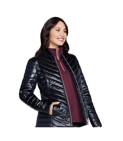 Womens/ladies Go Shield Shine Jacket Black Skechers