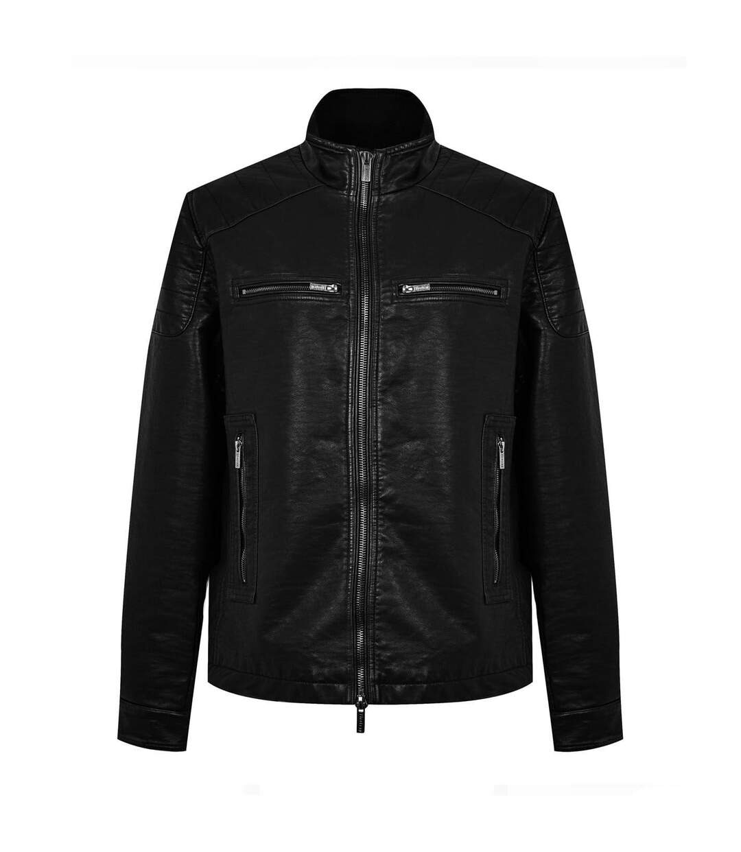 Veste Motard Homme Noir Firetrap-2