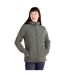 Womens/ladies Hayfield Melange Faux Fur Lined Fleece Top Khaki Green Mountain Warehouse-2