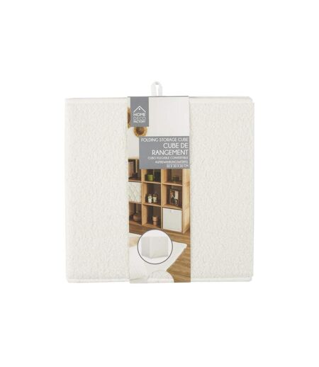 Boîte de Rangement Pliable Bouclette 30x30cm Beige