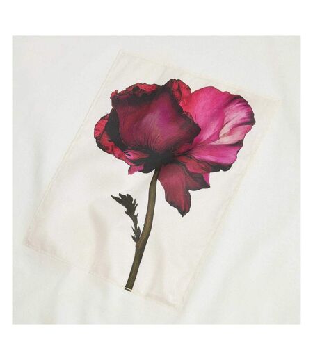 T-shirt Motif/style Floral Femme Blanc Cassé Ted Baker