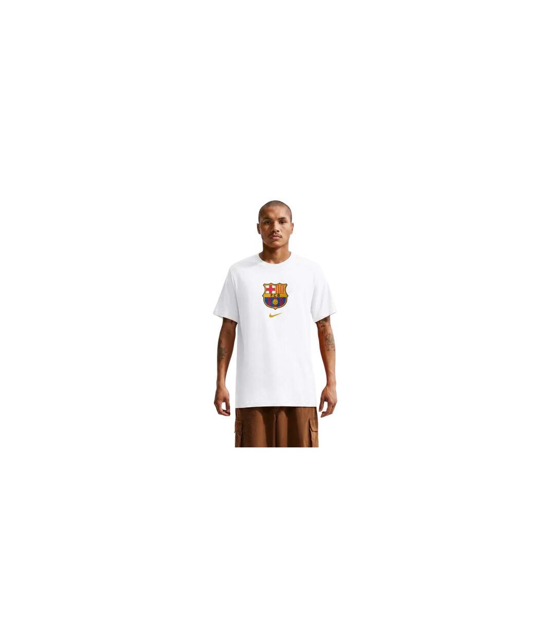 Mens Fc Barcelona T-shirt White Nike-1