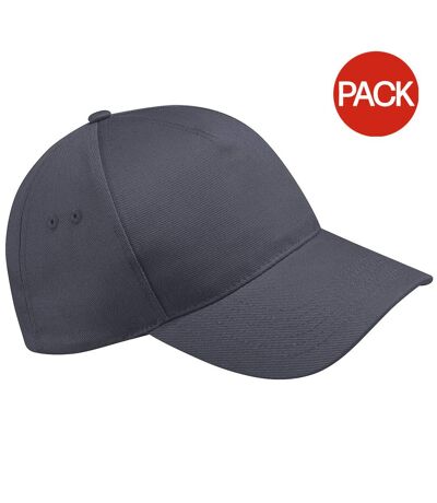 Lot de 2  casquettes de baseball adulte gris graphite Beechfield