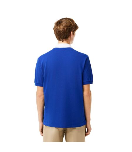 Mens Badge Classic Polo Shirt Blue Lacoste
