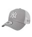 New York Yankees A Frame Trucker Cap Grey White New Era-1