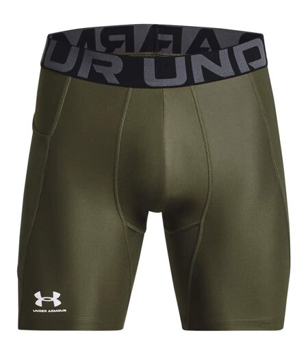 Mens Heatgear Fitted Compression Shorts Marine Od Green Under Armour