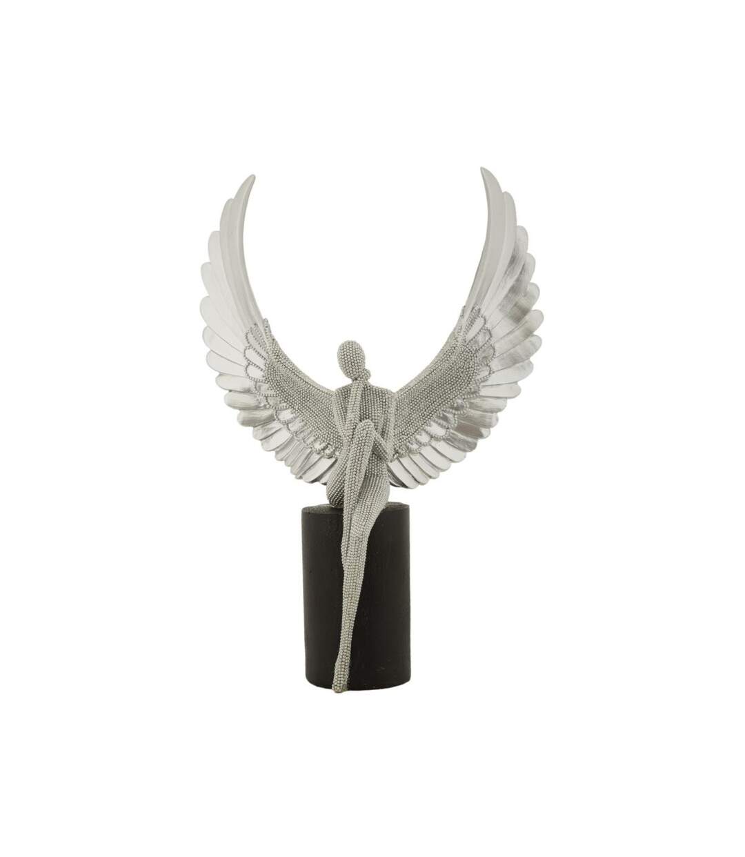 Statuette Déco Ailes Sparky 34cm Argent-1