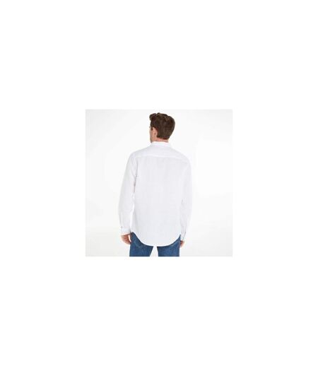 Mens Cotton Lined Regular Shirt White Calvin Klein