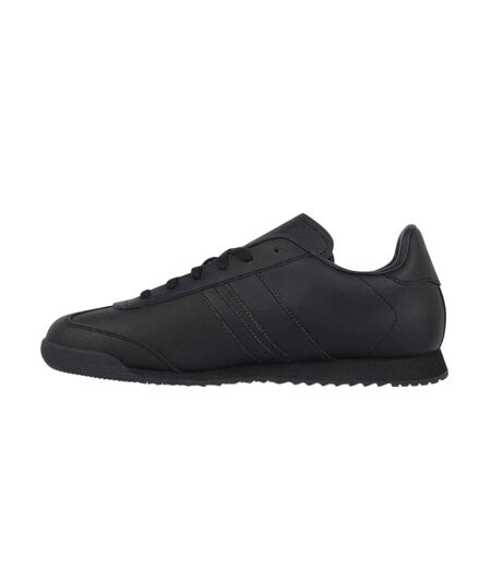 Mens Lambo Side Stripe Trainers Black Lonsdale