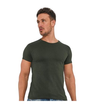 T-shirt Manches Courtes Homme Vert Forêt Casual
