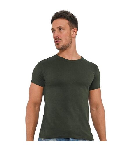 T-shirt Manches Courtes Homme Vert Forêt Casual