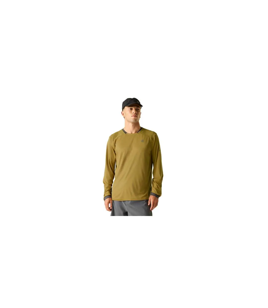 Mens Trackstand Ace Long-sleeved T-shirt Wood Brown Dare 2B-1