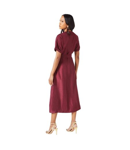 Womens/ladies belted organza shirt dress mocha Principles