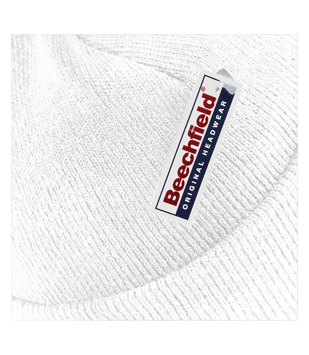 Bonnet tricoté homme blanc Beechfield-4