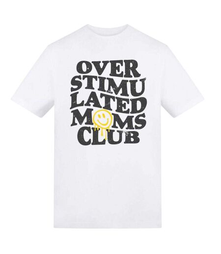 T-shirt Overstimulated Moms Club Femme Blanc AWD
