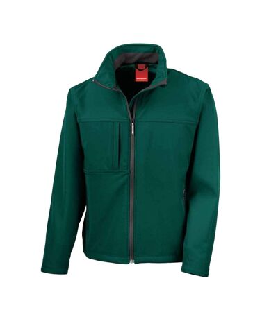 Mens classic soft shell jacket bottle green Result