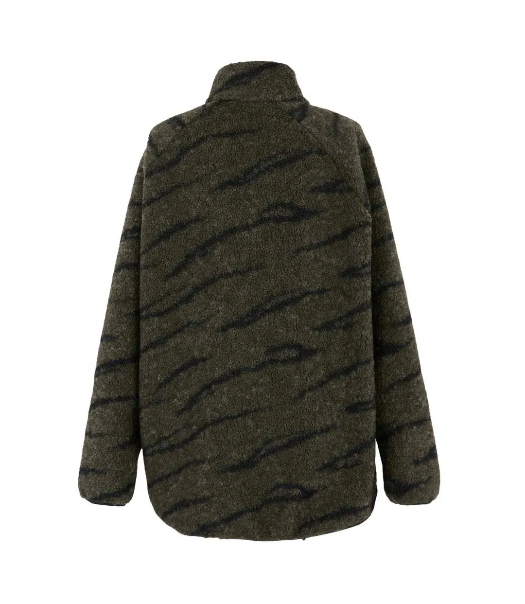 Womens/ladies Frankie Borg Full Zip Fleece Jacket Khaki Green Black Regatta-2