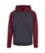 Mens Basic Raglan Hoodie Marine Bourgogne Build Your Brand-1