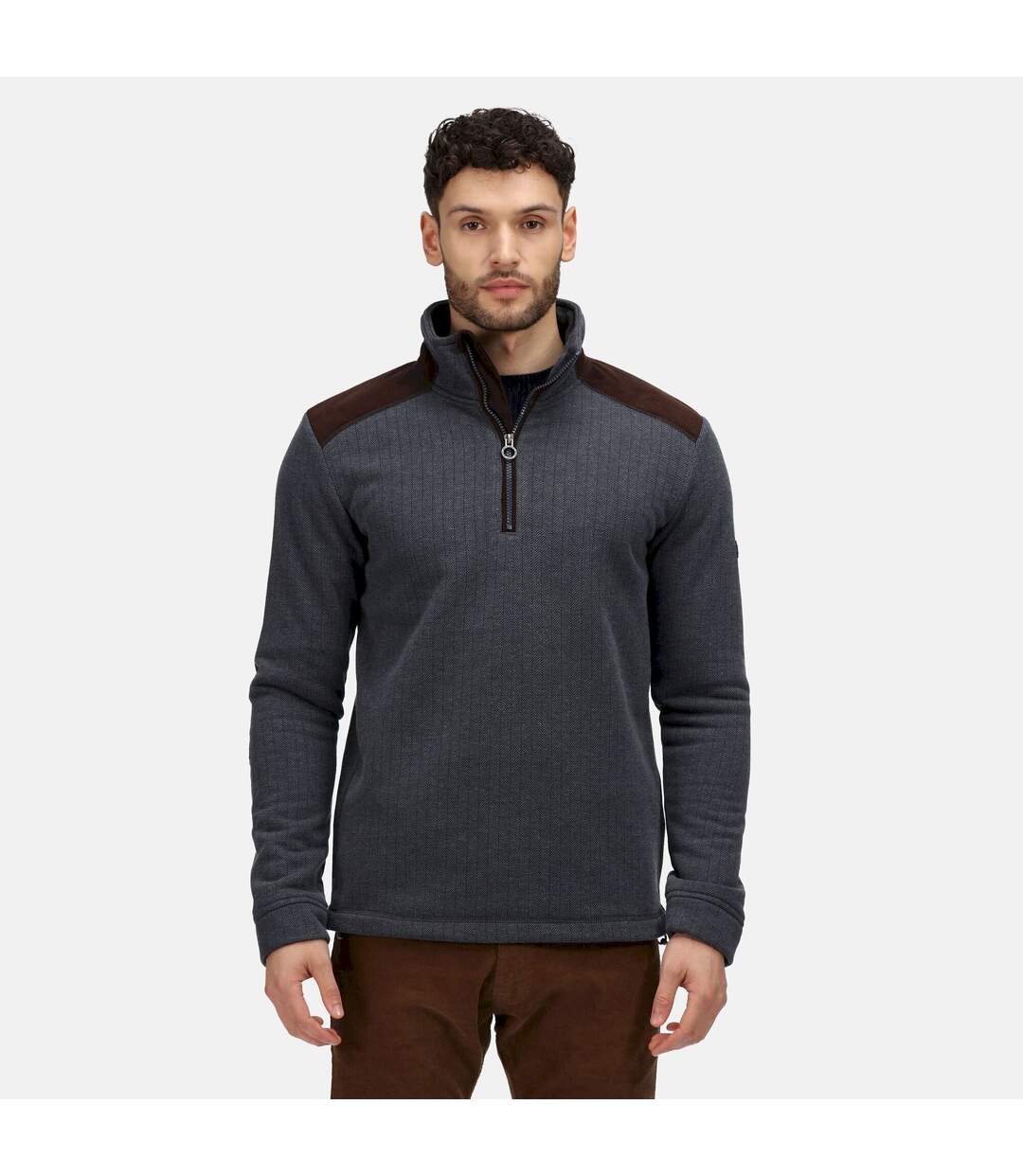 Mens holbeck half zip fleece top navy Regatta