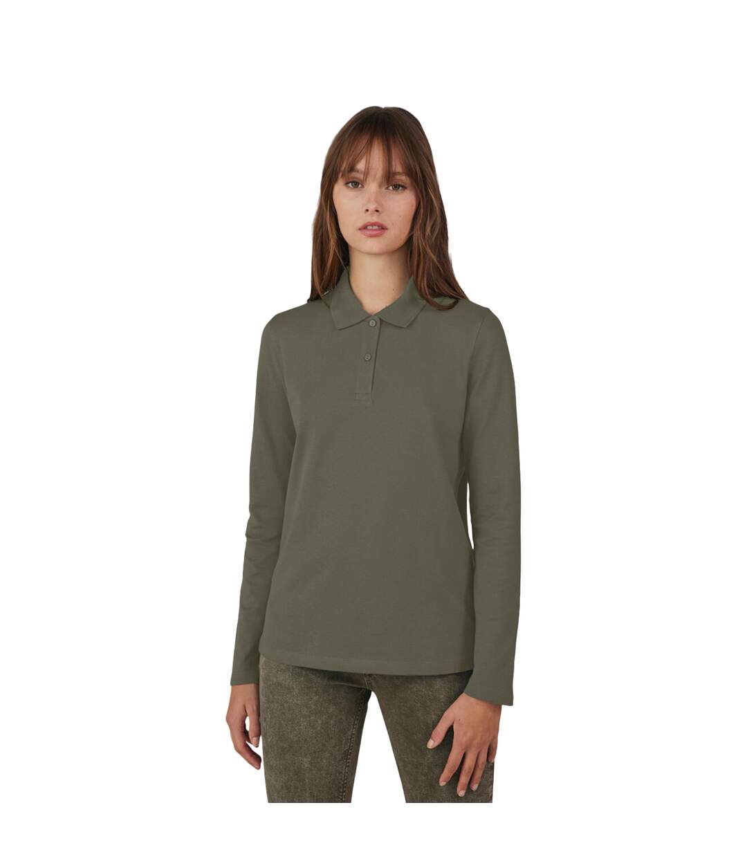 Chemisier Manches Longues My Polo Femme Kaki B&C-1
