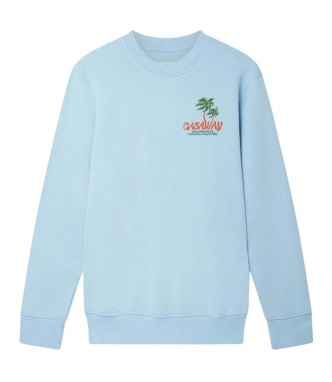 Sweat Motif/style Brodé Coachella Valley Adulte Bleu Ciel Casablanca-1