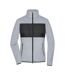 Veste polaire femme gris clair chiné / noir James and Nicholson-1