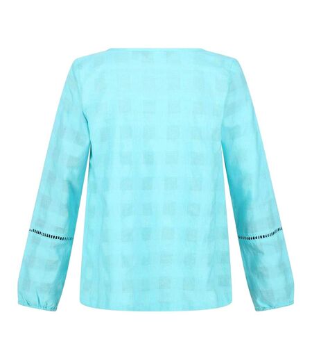 Blouse Manches Longues Motif/style Damier Calluna Femme Bleu Ciel Damier Regatta