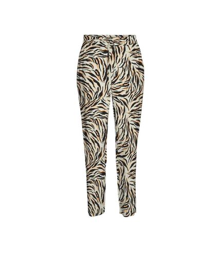 Pantalon fluide Noir/Beige Femme Vero Moda Easy Joy - L