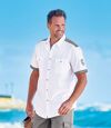 Men's White Aviator-Style Shirt Atlas For Men