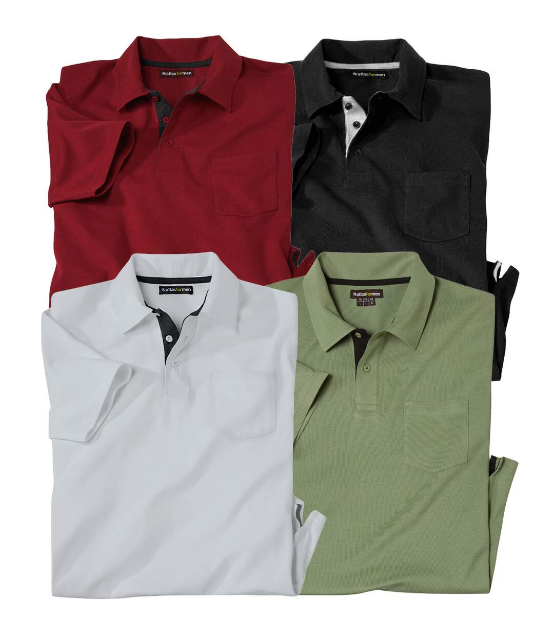 Pack of 4 Men's Polo Shirts-1