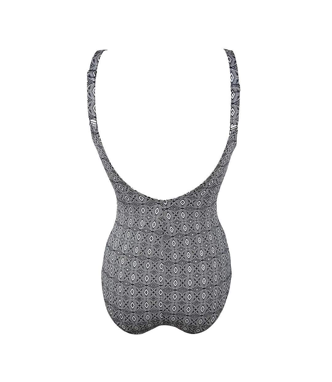 Maillot de bain noir/blanc femme grain de sable eva-3