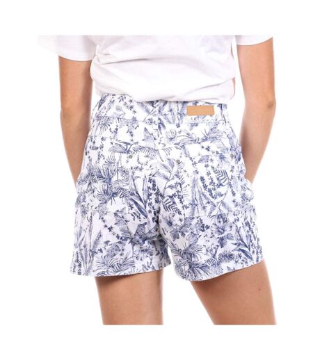 Short blanc/bleu femme sun valley ourana