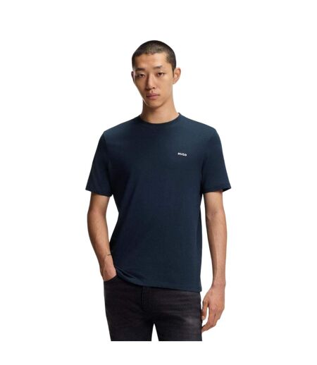 T-shirt Motif/style Logo Sur Poitrine Homme Bleu Foncé Hugo