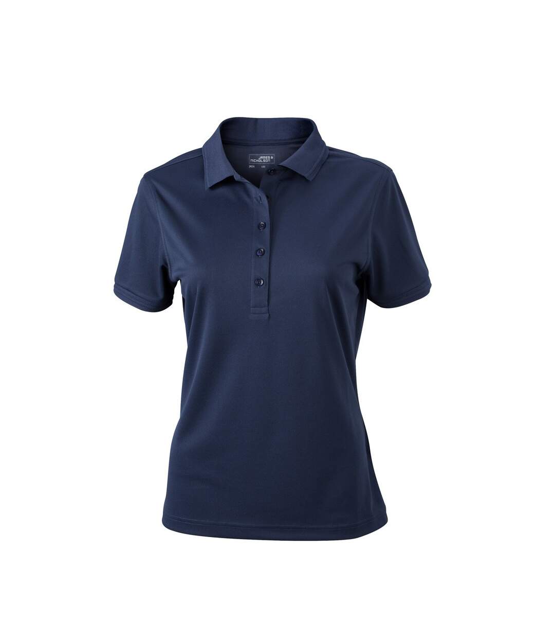 Polo micro-polyester FEMME JN574 - bleu marine-1