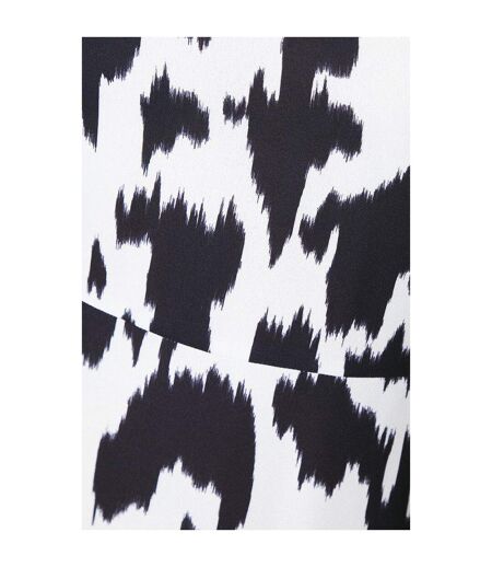 Womens/ladies dalmatian print volume midi dress monochrome Principles