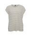 T-Shirt beige/noir femme vero moda cholli-1