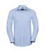 Mens ultimate stretch long-sleeved formal shirt bright sky Russell Collection