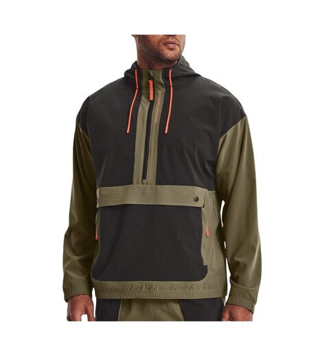 Veste Kaki Homme Under Armour Rush Woven Popover