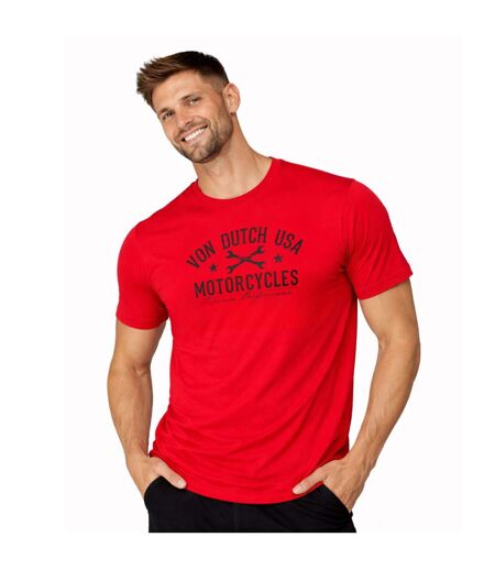 T-shirt homme col rond en jersey 140grm imprimé devant Log5 Vondutch