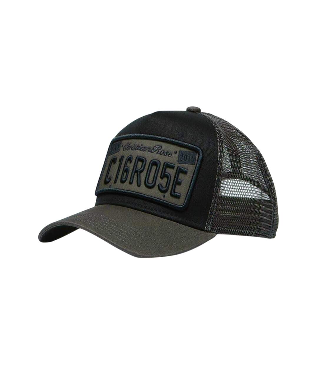 Casquette Trucker Motif/style Logo Private Plate Noir Gris Christian Rose-2