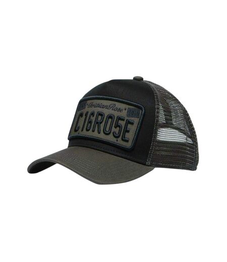 Casquette Trucker Motif/style Logo Private Plate Noir Gris Christian Rose
