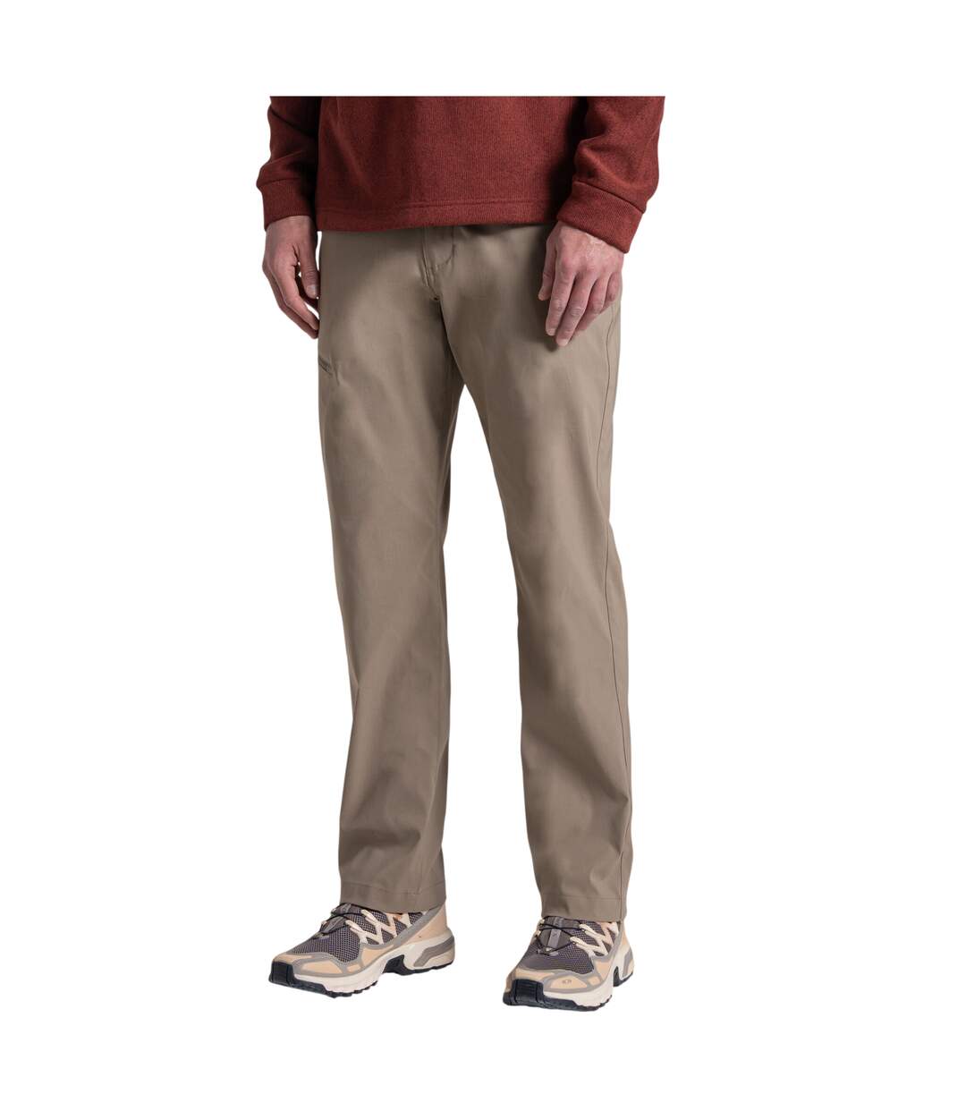 Pantalon Léger Et Uni À Taille Mi-haute Semi-élastiquée Kiwi Pro Homme Marron Clair Gris Craghoppers-2