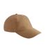 Casquette De Baseball Unie En Coton Bio Marron Clair Beechfield-1